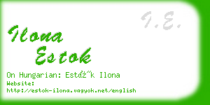 ilona estok business card